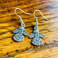 Image 1 of Set of 5 Angel silver plated earrings