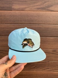 Image 2 of Blue Embroidered Five Panel Bass Hat