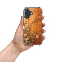 Image 7 of Baroque Goth Inspired Gold and Orange Textured Floral Look Clear Case for iPhone®