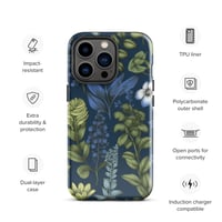 Image 20 of Art Nouveau Inspired Blue Boho Floral Tough Case for iPhone®