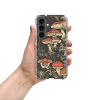 Image 1 of Dark Cottagecore Goth Inspired Vibrant Mushroom Clear Case for Samsung®