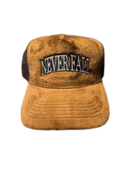 Never Fall Logo Trucker (Brown)