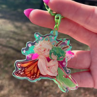 Image 3 of MoonSetSoda Fae BakuDeku Rainbow Acrylic Keychain 