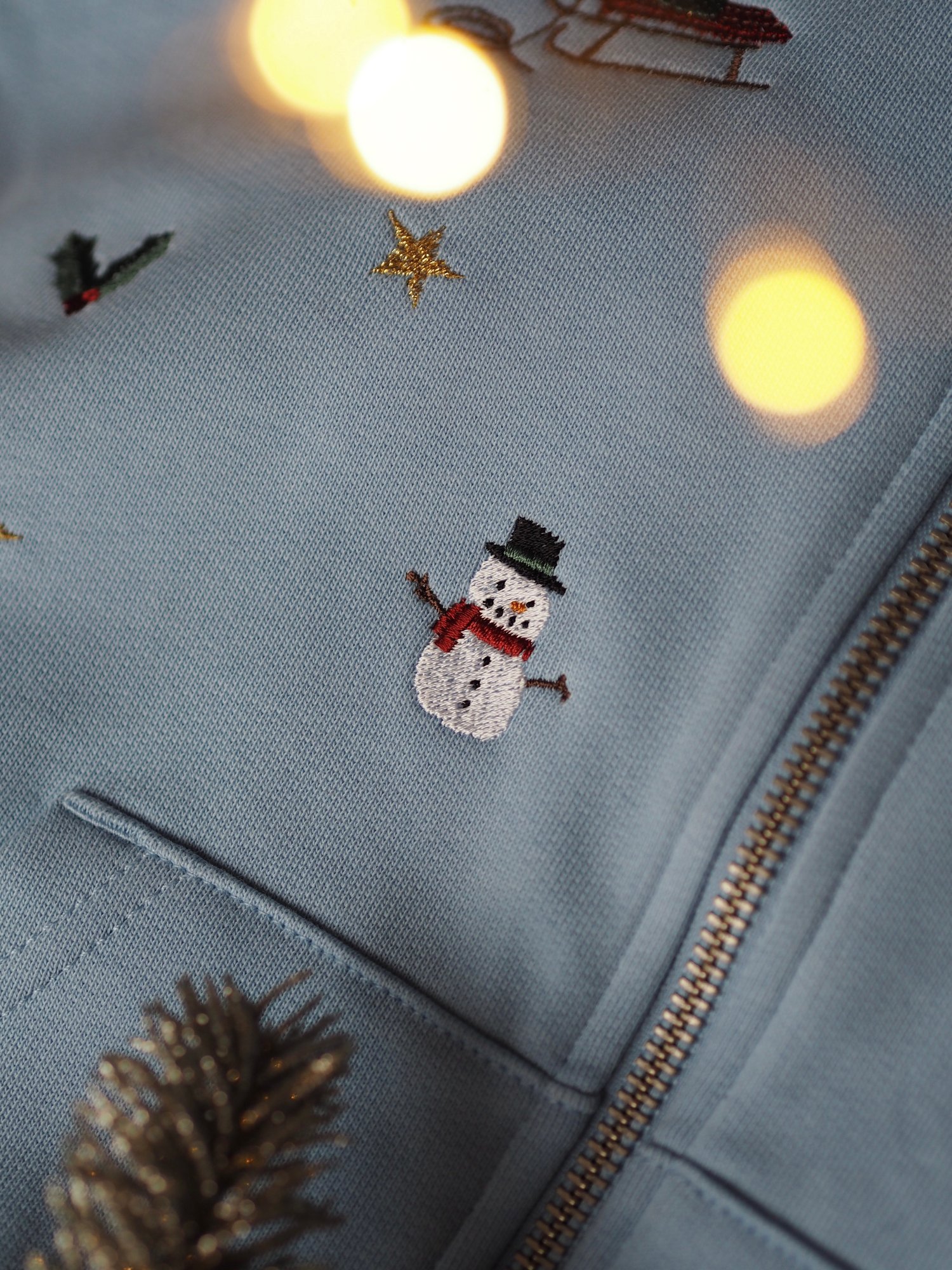 Image of Christmas Sprinkles - Blue Soul zipped hoody