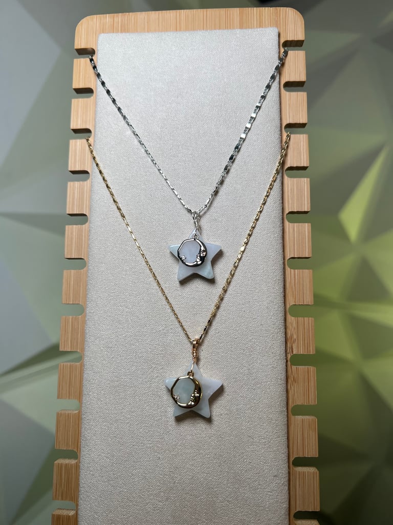 star & moon charm necklace Image 3