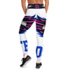BOSSFITTED White Neon Pink and Blue Yoga Leggings