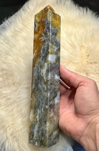 Image 8 of Yellow Fluorite & Moss Agate Tower #2410