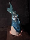 Bubblegum Blue and White Decorative Fishing Gnome Night Light