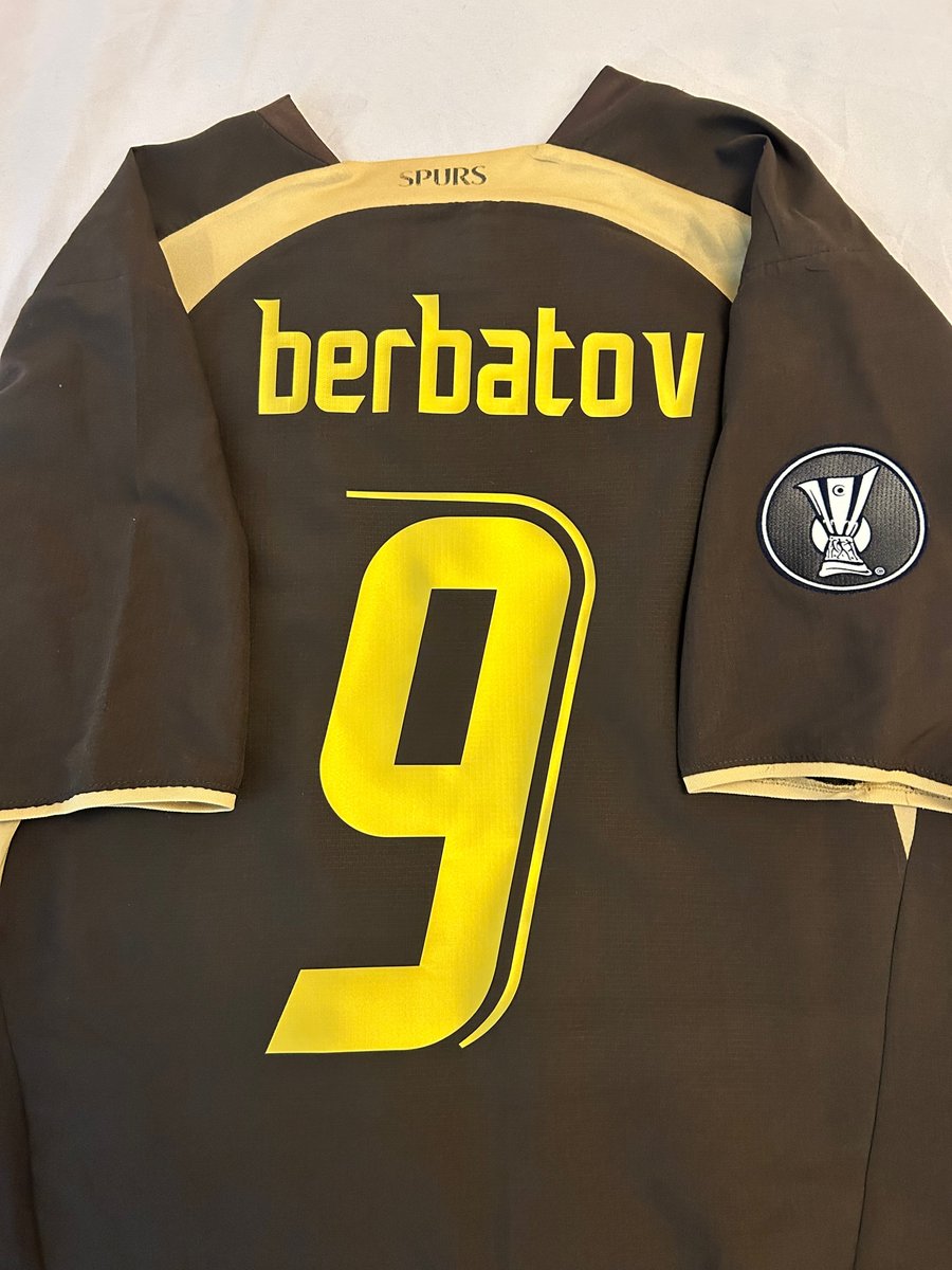 Image of Tottenham Hotspur “BERBATOV 9” 2006/07 Third Shirt + UEFA Cup patch (M)