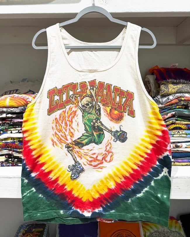 Grateful Dead 1996 Lithuania Basketball Tank Top - Fits XL