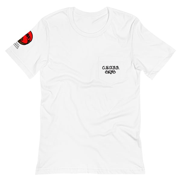 Image of C.H.U.B.B. GANG Pocket T-Shirt (White)