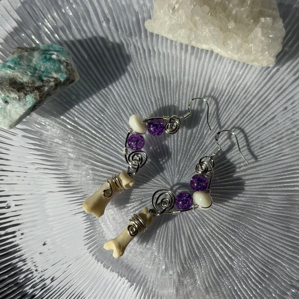 Image of nova bone earrings