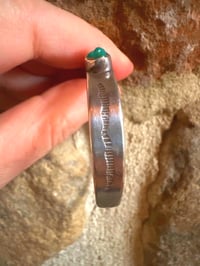 Image 4 of Carved turquoise vintage stacker cuff 