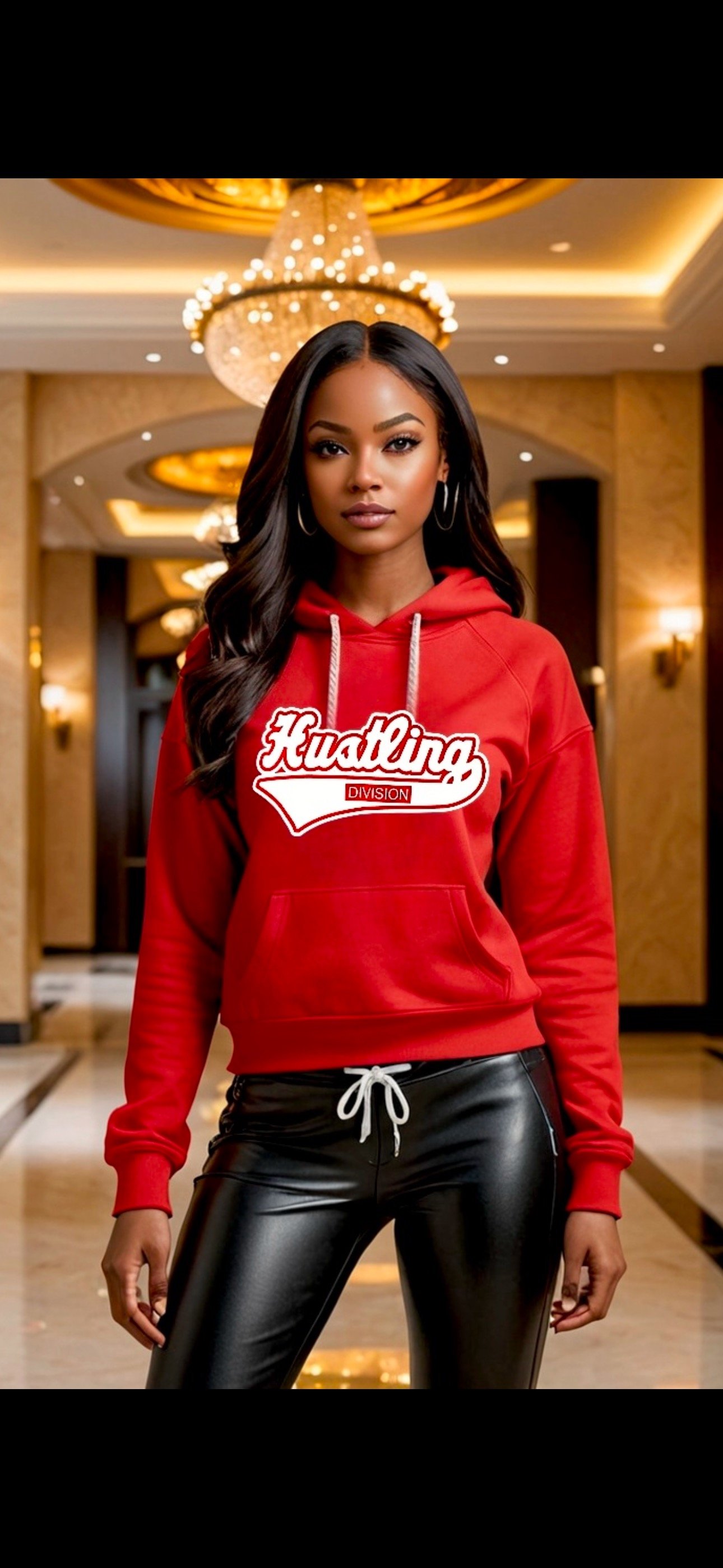 Image of Nublend Hustling Division Hoody - True Red/White - UNISEX