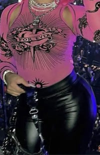 Pink forever sheer graphic tee 