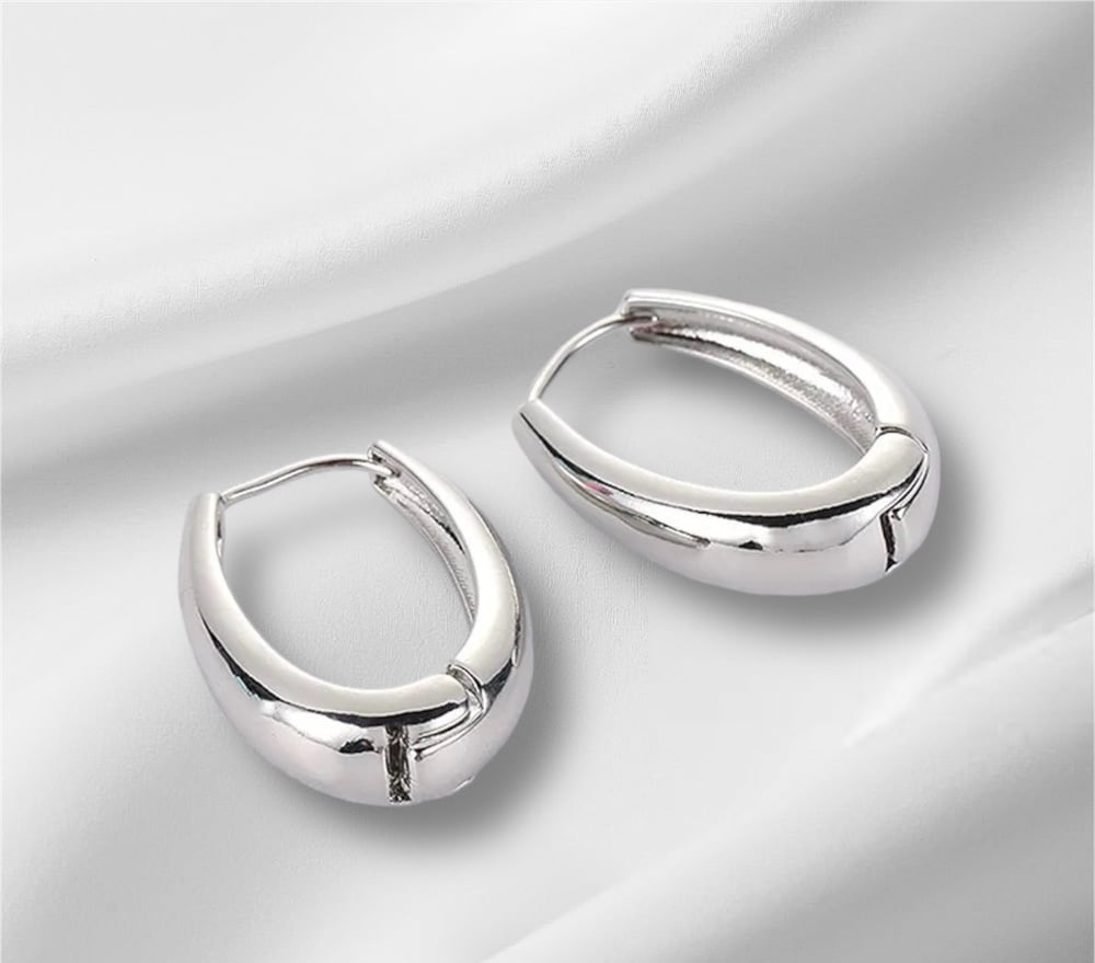 Image of Classic Copper Alloy Hoop Earrings