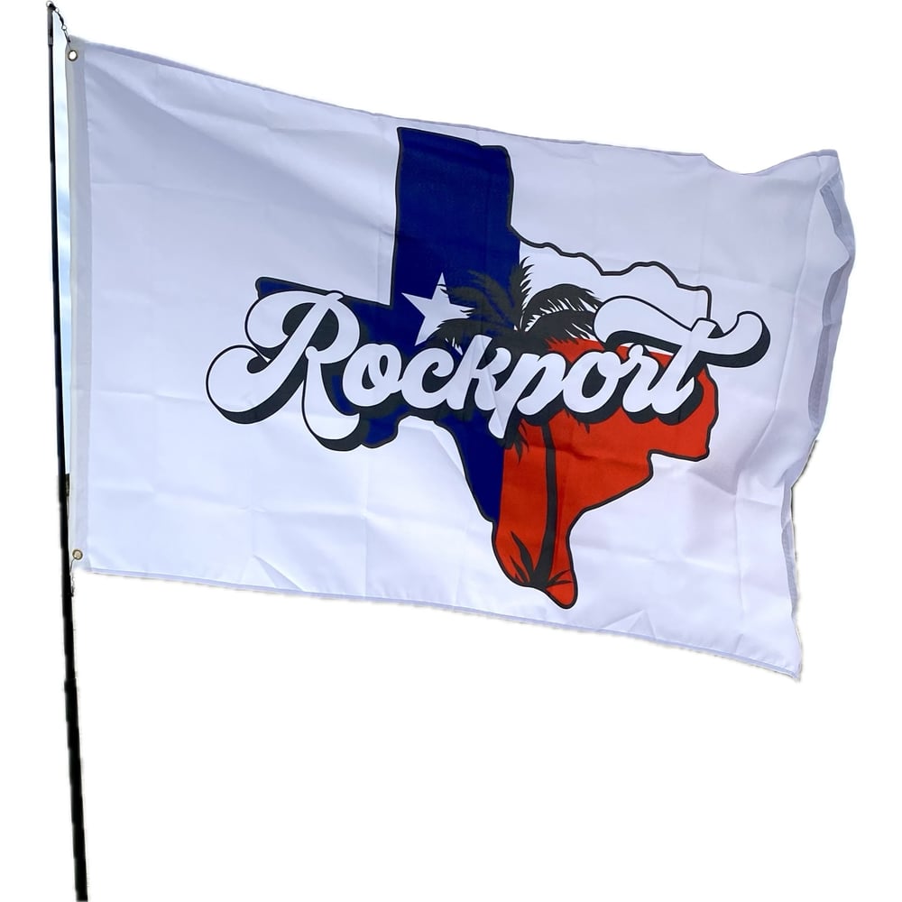 Rockport Texas Flag - Red, White, & Blue