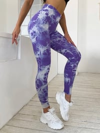 Image 4 of Lavender Swirl Leggings