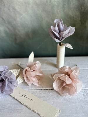 Image of Handwrapped tissue roses