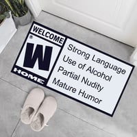 Image 1 of Funny Mature Rating Welcome Doormat 