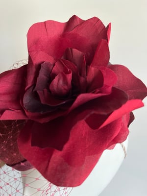 Image of Burgundy felt button 