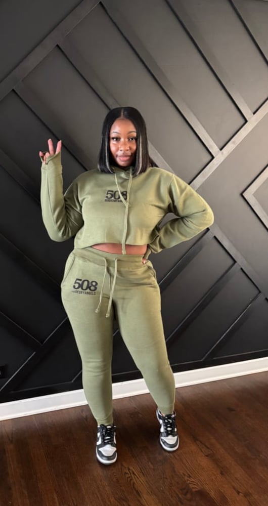 Image of 508 Guided By Angels Crop Top Sweatsuits