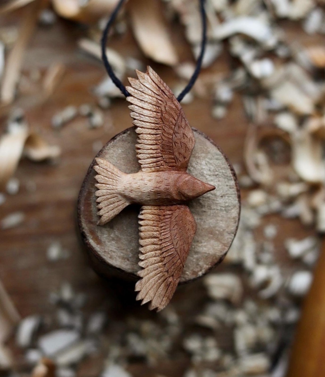 Wooden hot sale bird necklace