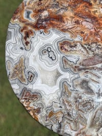 Image 2 of Mexican Lace Agate Crystal Moon Carving #2915