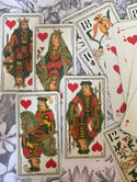 Tarot à jouer français des fleurs, vintage de Dusserre, reproduction d’un jeu de 1902.