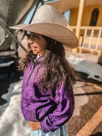 Image 2 of Purple Tooled print pullover