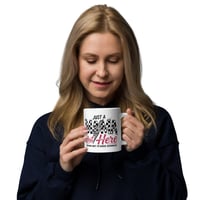 Image 2 of White glossy mug- Just A Mom Out Here Trying Not T Raise A**hole