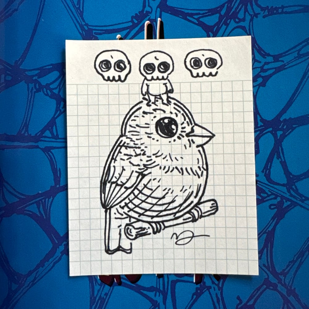 Image of Fat Bird Sharpie Sketch #218