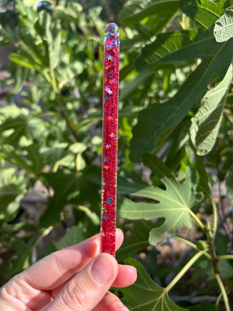 Image of Metallic Red Star Wand