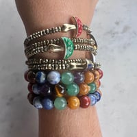 Image 2 of *new* FALL TONED RAINBOW all gem bracelets