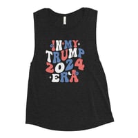 Image 2 of In My Trump 2024 Era Retro Ladies’ Muscle Tank from PatriotsCo