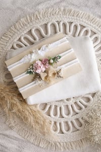 Image 2 of Wrap + bandeau blanc cassé