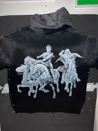 Image 8 of Ghost Warrior Horsemen - XL Gradient Acid Wash Charcoal Grey / Black