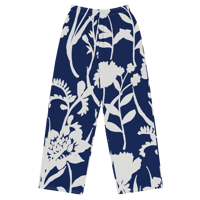 Image 1 of Royal Floral Wide-Leg Pants