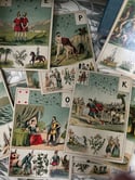 Grand jeu de Melle Lenormand, 52 cartes, complet, de 1890!! avec sa boite bleue, Rare!