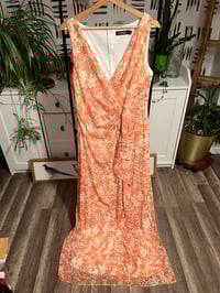 Image 1 of Ralph Lauren flower rhinestone dress