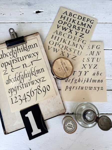 Image of Trio of Alphabet plates #5