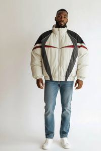 Image 2 of Puffer Light Beige Bomber 