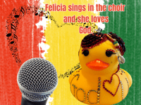 Image 1 of Ms.Elaine Designer Rubber Duck Felicia Loves God 