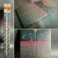 Image 1 of Mammoth Tusk & Crosscut Carbon Fiber Segmented Knife Scales