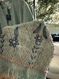 Image 1 of Stone Linen abaya