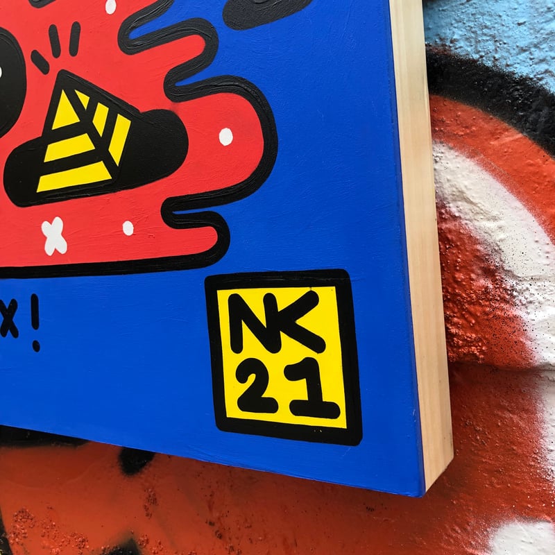 Cosmic Realms Blue Original on Birch Ply