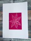 Abstract Linoprint Flower-Original