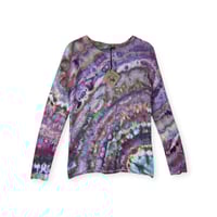 Image 1 of S Ladies Long-Sleeve Stretch Tee in Prism Agate Ice Dye