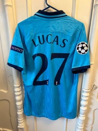 Image 8 of Tottenham Hotspur “LUCAS 27” 2019/20 Third Shirt + UCL patches (M)