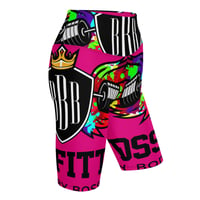 Image 3 of BOSSFITTED Neon Pink Biker Shorts